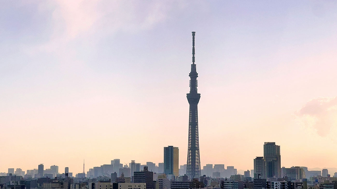 Skyline di Tokyo con lo SkyTree